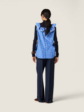 Miu Miu Navy Kid Mohair Straight-Leg Pants