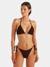 Hunza G Metallic Chocolate Gina Beaded Bikini
