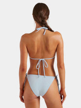 Hunza G Metallic Ice Blue Gina Beaded Bikini