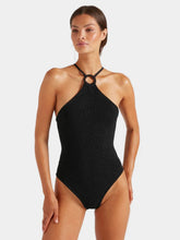 Hunza G Black Jasmine Swim With Tonal Hoop