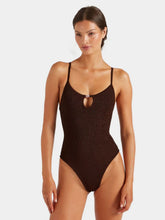 Hunza G Metallic Chocolate Mia Beaded Swim