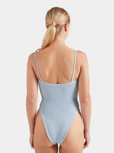 Hunza G Metallic Ice Blue Mia Beaded Swim