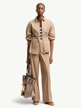Moncler Beige Cotton Poplin Shirt Jacket