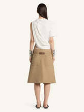 Courrèges White Asymmetrical Twist Cotton T-Shirt