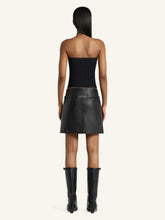 Courrèges Black Buckle Knit Bustier Top