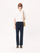 Valentino Garavani Navy Blue Cotton Gabardine Chino Trousers
