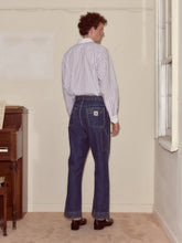 Bode Indigo Embroidered Denim Knolly Brook Trousers