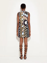 pucci vivara mini dress Khaki and Blue Vivara Silk Mini Dress