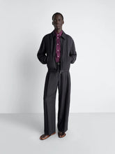 Lemaire Ash Black Viscose Linen Gabardine Short Blouson