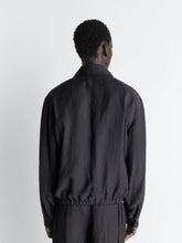 Lemaire Ash Black Viscose Linen Gabardine Short Blouson