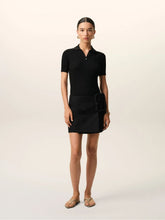 Ami Paris Black Wool Buckle Mini Skirt