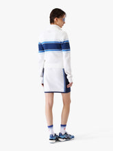 Casablanca White and Blue Striped Mesh Bomber Jacket