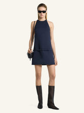 Courrèges Navy A-Line Belted Mini Dress