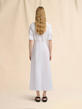 Marni White Gathered Poplin Shirt Dress