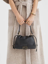 Fendi Black Mamma Baguette Medium Bag