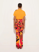 Pucci Orange T-Shirt with Silk Scarf Detail