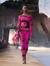 Pucci Fuchsia and Black Orchidee Tulle Dress