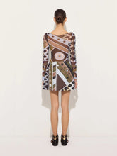 Pucci Khaki and Blue Vivara Print Tulle Top