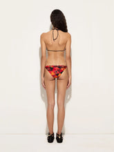 Pucci Black and Orange Occhi Bikini Top