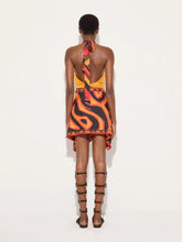 Pucci Orange Silk Detail Halterneck Top