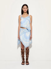 Pucci Pale Blue Iride Silk Scarf Top