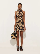 Pucci Beige and Black Marmo Ruffle Mini Dress