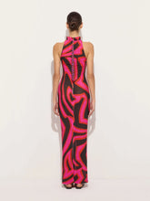 Pucci Fuchsia and Black Labirinto Print Maxi Dress