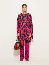 Pucci Fuchsia and Black Marmo Silk Kaftan