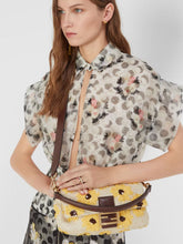 Fendi Floral Sequin Embroidered Baguette Bag