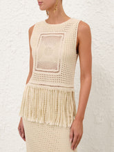 Zimmermann Cream Indra Crochet Fringe Tank