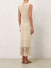 Zimmermann Cream Indra Crochet Fringe Tank