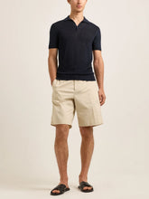Orlebar Brown Night Iris Burnham Knit Polo Shirt