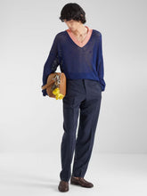Fendi Dark Blue Wool Tailored Trousers