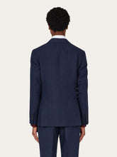 Ferragamo Navy Blue Double-Breasted Blazer