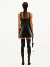 Courrèges Black Reedition Vinyl Mini Dress