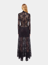 Rabanne Black High-Neck Lace Maxi Dress