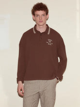 Bode Brown Geneva Waffle Polo
