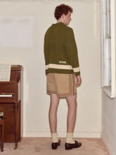 Bode Green Marsh Crochet Long Sleeve Shirt