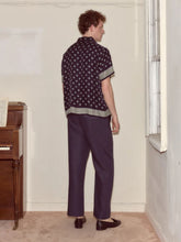 Bode Navy Blue Foyer Diamond Short Sleeve Shirt