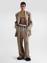Dolce & Gabbana Brown Tweed-Effect Wide-Leg Trousers