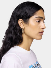 Rabanne Small Punk XL Link Bicolor Silver and Gold Earrings