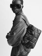 Saint Laurent LouLou Puffer Small Light Taupe Lambskin Bag