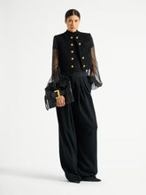 Balmain Black Anthem Smooth Leather Clutch