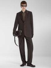 Brown Wool Cigarette Trousers