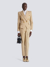 Balmain Sable 6-Button Cotton Blazer
