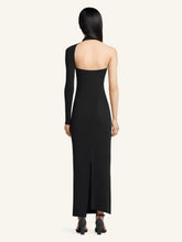 Courrèges Black Wrapped Jersey Dress