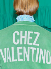 Valentino Garavani Laurel Green Cotton Sweatshirt with Panther Print