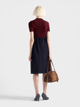 Prada Amaranth Red Short-Sleeved Wool Sweater with Pendants