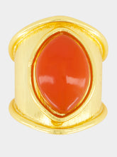 Sylvia Toledano Orange Marquise Carnelian Ring