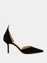Francesco Russo Black Suede High Back Pumps